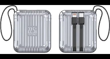 LuminexPro Super Mini Powerbank 10000mAh – 22.5W Snellader, USB-C & Draadloos Opladen - Powerbank Smartphone