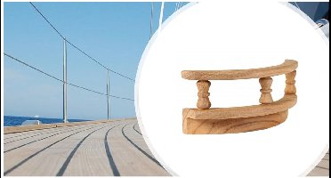 ARC Marine teak binnenhoek Pennenreling 90°