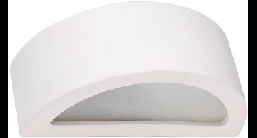 Sollux Lighting Wandlamp Atena - 10x20x9cm - E27 - wit - keramiek