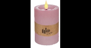 LED Pillar kaars Ø7 h. 10 cm roze (1 st)