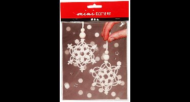 Creative mini kit Kerststerren Macramé - hoogte 10 cm