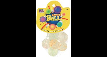 Stuiterballen Transparant Spikkel, 6st