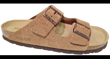Rohde Beige Leren Heren Slippers - Beige - 46
