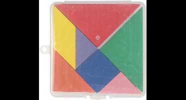 Houten Tangrampuzzel, 7st.