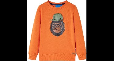 vidaXL - Kindertrui - 128 - donkeroranje
