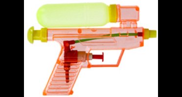 Waterpistool/waterpistolen - 4x - rood - 15 cm - kunststof - afneembaar reservoir