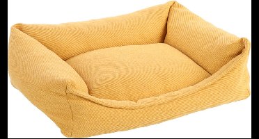 Orthopedische hondenmand – orthopedisch hondenbed – Premium Line – Pure luxe hondenbed 65 x 50 x 20 cm – Extra memory foam voor maximaal comfort – Flamingo Baldar Mand Geel