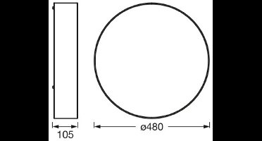 LEDVANCE ORBIS PARIS plafondlamp 480 mm, wit, 3XE27