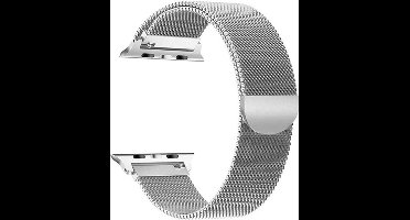 New Age Devi - Milanees Geschikt voor Apple watch 38mm 40mm RVS - Zilver - met een stevige magneetsluiting gemaakt van rvs Milanees Geschikt voor Apple watch 38mm 40mm RVS - Zilver - stevige magneetsluiting - rvs