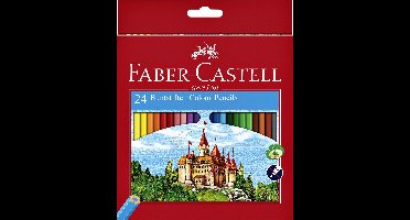 Kleurpotlood Faber Castell Castle kartonnen etui à 24 stuks doos met 5 stuks