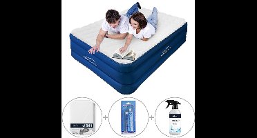 AeroRest 2-persoons luchtbed | 210 x 152 x 51 cm | Afritsbaar topmatras | Inclusief bijpassend hoeslaken + reparatiekit + luchtbedverfrisser