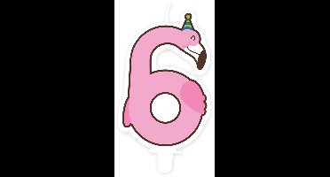 Jungle candle 6 flamingo | 4 stuks
