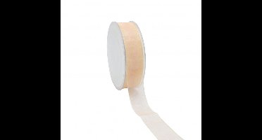 Zalm Organza lint 10 mm / 50 mtr.