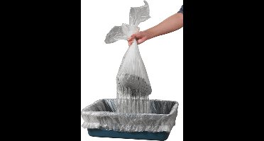 Zeefzakken voor kattenbak Flamingo - 60 x 45 cm met elastiek voor perfecte pasvorm - * + * zakje kattensnacks flamingo hapki