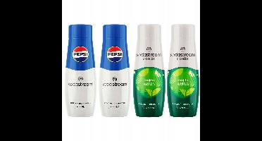 Sodastream Set - Pepsi en Mojito Syrup - 4 Flessen - 440ml