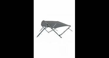 BREG Biminitop | RVS 3-boogs | Breedte 231 <> 243 cm - Hoogte 117 cm - Antraciet doek
