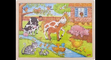 Puzzel: LEVEN op de BOERDERIJ 40x30x0,8cm, 48-delig, hout, 3+