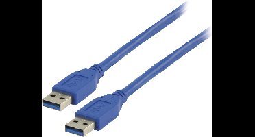 USB naar USB kabel - USB3.0 - tot 0,9A / blauw - 0,30 meter
