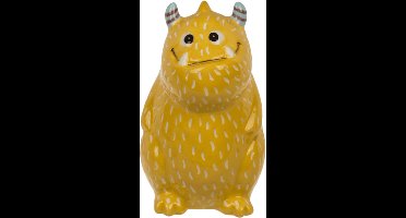 Gele Monster Spaarpot van Keramiek – Kinderspaarpot met Rubberen Afsluitdop – Origineel Cadeau voor Jongens en Meisjes
