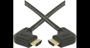 HDMI kabel - 90° haakse connectoren (links/rechts) - versie 1.4 (4K 30Hz) - 0,30 meter