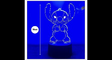 Stitch lamp - Nachtlampje kinderen - Kinderlampje - Stitch - 3D lamp LED tafellamp
