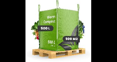 Wormenmest – Vermicompost - Wormencompost (Bigbag 500 Liter – voor 500m2) - Organifer