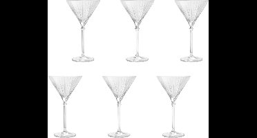Royal Leerdam - Bonheur - Martiniglazen - Set van 6 - 25 cl - Cocktailglazen