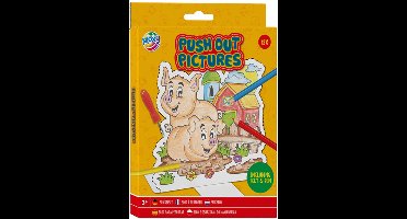 Prikblok voor Kinderen Thema Boerderij en Dieren - Inclusief Prikmat en Prikpen - 14-delig - 12 Kleurplaten