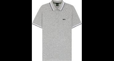 Hugo Boss polo lange mouw zilver