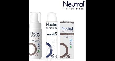 Neutral® Verzorgend Geschenktasje – voor de Gevoelige Huid | Zonder Parfum & Kleurstoffen | dagcrème 50ml | Face Wash 150ml | Antiperspirant 150ml