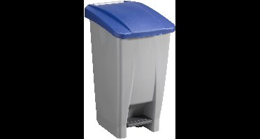 Sunware Afvalcontainer/rolemmer - pedaalemmer Basic - blauw - 60 liter - 49 x 38 x 70 cm - huis/tuin afval scheiden