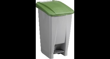 Sunware Afvalcontainer/rolemmer - pedaalemmer Basic - groen - 60 liter - 49 x 38 x 70 cm - huis/tuin afval scheiden