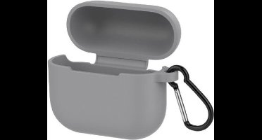 New Age Devi - AirPods 3 Hoesje geschikt voor Apple Airpods3 - Donker Grijs - Met Clip - Beschermhoes - Siliconen - Soft Case