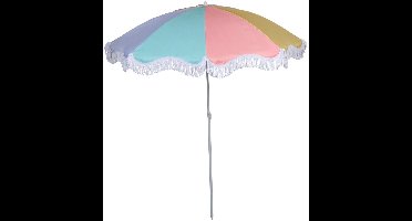 Arti Casa Strandparasol Ø160 cm – Verstelbare Stokparasol 115–190 cm – Lichtgewicht Tuinparasol met Kleurrijk Doek – Ideaal voor Schaduw op Strand, Camping of Tuin