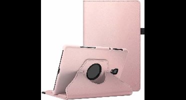 Ntech Hoesje Geschikt Voor Samsung Galaxy Tab A 10.5 inch 2018 (T590-T595) hoesje 360° draaibaar - Rose Goud
