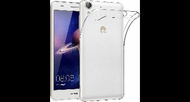 Ntech Hoesje Geschikt voor Huawei Y6 - || Transparant Siliconen Ultra Thin hoesje