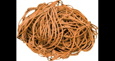 1 kg - Elastiek - naturel - diameter 100mm - breedte 1,5mm - in zak - ca 1140 stuks