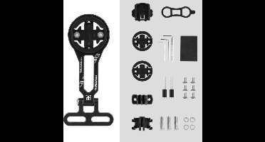 Bicycle Computer Houder Verstelbaar - Compatibel met Garmin Edge Bryton Cateye - Aluminium Stuurbevestiging voor Fietscomputers en Lampen