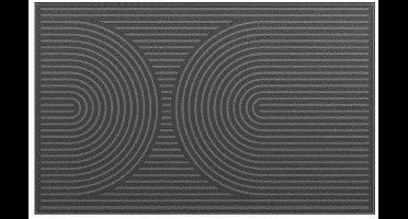 MD Entree - Deurmat - Ribmat - Curves - Archy - Anthra - 50 x 80 cm - 100% PET
