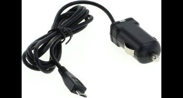 USB Micro B autolader met vaste kabel - 1A / zwart - 1,2 meter