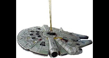 Kurt S. Adler kunststof kerstbal - star wars millennium falcon 10cm grijs 1 stuks