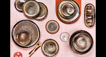 GENESIS bord Ø16,5cm - 6 stuks - Basalt