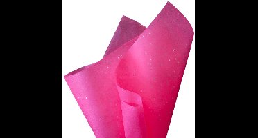 Vloeipapier \ zijdepapier Gemstones Fuchsia – 20 Grams met Holografische Stippeltjes | | B2 50x75 cm 24 vellen