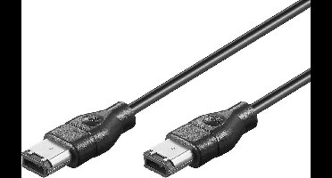 FireWire 400 kabel met 6-pins - 6-pins connectoren / zwart - 4,5 meter