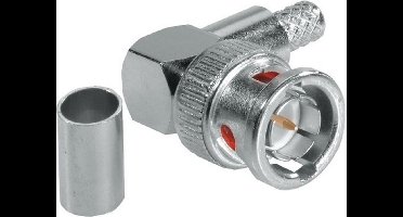 BNC (m) krimp connector voor RG59 kabel - 75 Ohm / haaks