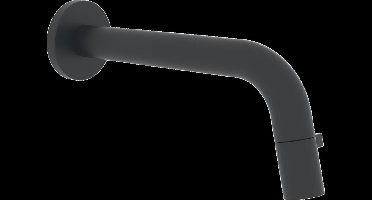 HansaHansanovatapkraan wanduitloop1/2aansluiting sprong 186mm mat zwart