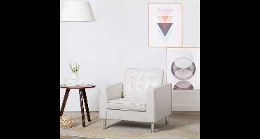 vidaXL Fauteuil kunstleer wit