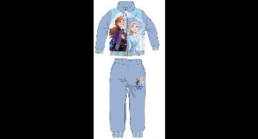 Disney Frozen set joggingpak - trainingspak - vrijetijdspak - huispak - Vest + Broek - Lichtblauw - 92/98 cm - 3 jaar