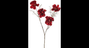 Emerald - Kunstbloem Cosmos velvet 83cm rood - Kunstplant voor binnen