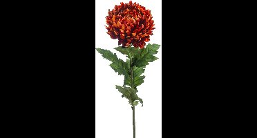 Emerald - Kunstbloem Chrysant 75cm flame - Kunstplant voor binnen